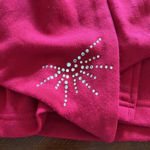 Soma Intimates Red Knit Wrap Robe Woman Size Medium Rhinestone Belt Pockets - Picture 7 of 12